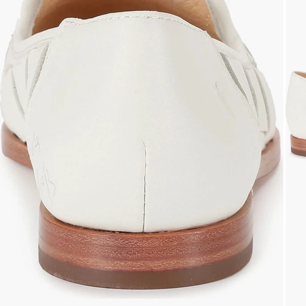 NIB Frye Kenzie Studded White Leather Loafers - 8.5